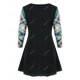 thumbnail image 2 of Más el tamaño de Navidad Lentejuelas Campanas tela escocesa camiseta Rosegal Mangas largas de talla grande, 2 of 5