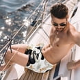 thumbnail image 2 of luoweisi Men's Beach Shorts Quick Dry Swim Trunks with Mesh Lining Panda L, 2 of 5