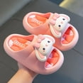 thumbnail image 2 of LIIPEE Girls Boys Slippers Summer Fashion Cartoon Open Toe Non- Soft Sole Flip Flops On Water Shoes Toddler Comfort Pool Slipper,Pink,4.5-5 Years, 2 of 9