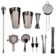 thumbnail image 4 of 11 unids/set coctelera conjunto barman Kit colador de cóctel artículos de bar de acero inoxidable para fiesta en casa rutenio negro, 4 of 5