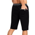 thumbnail image 5 of Mifsaly Mens Beach Shorts Lightweight Quick Dry Swim Trunks Casual Summer Surfing Vacation Lounge Bottoms with Pockets Black,L, 5 of 8