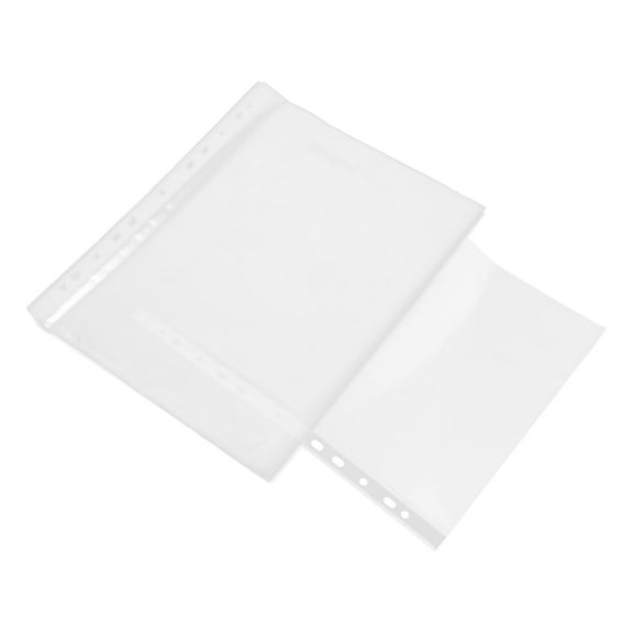 IBASETOY 100Pcs Clear Document Sleeve Protectors Easy Use Storage Bags for Home and Office