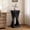 Black + Magnesium Oxide 2, variant on YINGYUE Twist Shape Side Table, Natural, Wood-like Texture, MgO