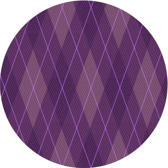 Ahgly Company Machine Washable Indoor Square Transitional Orchid Purple Area Rugs, 3' Square
