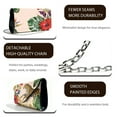 thumbnail image 5 of TSOVTHRID Clutch Purse Evening Bag for Women Formal Evening Purses with Chain Leather Party Handbag for Wedding Cocktail Elegance Charm, Leopard Hibiscus Floral Monstera Leaf Print, 5 of 7