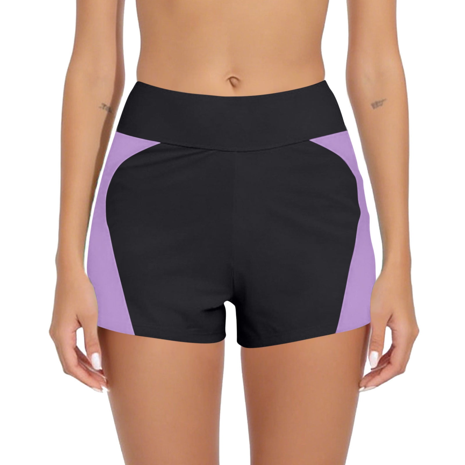 Yyeselk Period Swimwear for Women Menstrual Leakproof Swim Shorts Quick Dry High Waist Bathing Suit Bottoms Purple XXL