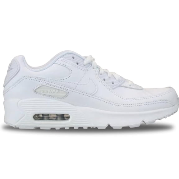 Nike Air Max 90 LTR Big Kids’ Shoes (CD6864-133, White/Metallic Silver/White/White) Size 5.5