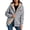 ZZ11-Gray-Fleece Lined Zip Up Hoodie, variant on Womens Sherpa Lined Zip Up Hoodies Cute Ghost Print Hooded Jacket Fall Winter Warm Fleece Sweatshirt with Pockets Halloween Gifts L