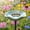 Green324, variant on Tuvgenk Outdoor Ceramic Flower-Shaped Bee Waterer, Ground-Insert Butterfly Water Feeder, Garden Courtyard Decorative Ornament (Pink Lotus Style)