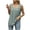 Mint Green, variant on Tank Tops for Women Sleeveless Solid Color Bateau Neck Pleated High Low Hem Casual Blouse