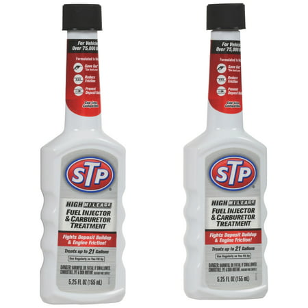 STP High Mileage Fuel Injector & Carburetor Treatment, 5.25 fl oz, 2 (Best Injector Cleaner Additive)