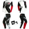O'Neal Element Racewear Black/Red Men (W36/Large) Powersports Jersey Pants bundle package riding gear set for motocross MX off-road dirt bike
