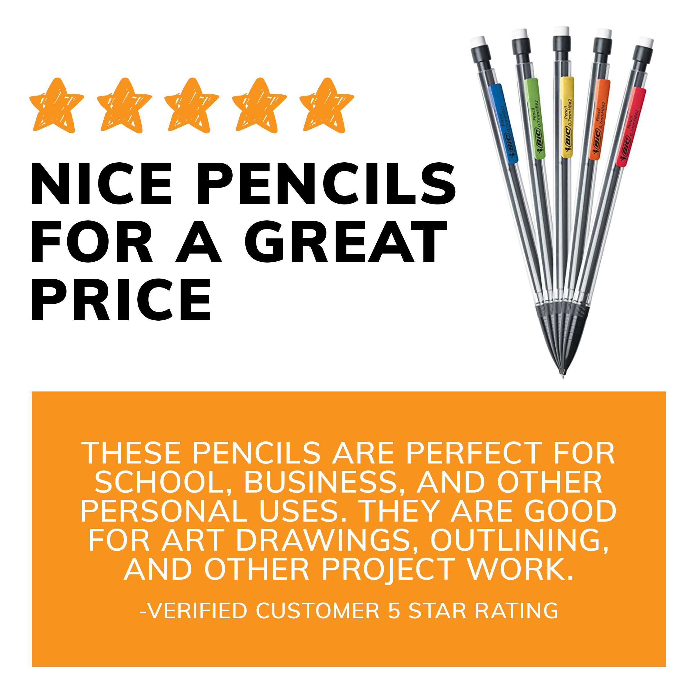 BIC Xtra-Smooth Mechanical Pencils with Erasers, 40-Count Pack, Bulk Mechanical Pencils for School Supplies - image 9 of 10