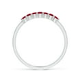 thumbnail image 2 of ANGARA Natural Half Eternity Seven Stone Ruby Wedding Ring in 925 Sterling Silver for Women (Size-2mm) | July Birthstone, Birthday, Anniversary, Jewelry Gift for Women | Natural Ruby Ring, 2 of 9