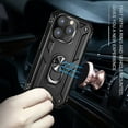thumbnail image 6 of For Apple iPhone 14 Plus (6.7") Hybrid 3in1 Holster Combo Belt Clip Armor Rotatable Ring Stand Shock-Absorption Case Cover fit iPhone 14 Plus - Black, 6 of 8