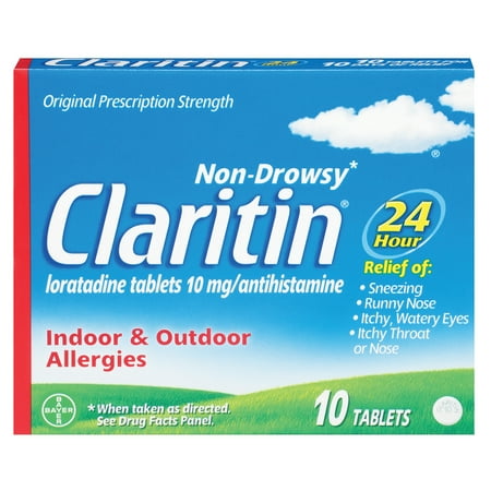 Claritin 24 Hour Non-Drowsy Allergy Tablets,10mg, 10Ct
