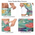 thumbnail image 5 of joogoo Men's Colorful Dragonfly Flowers Swim Trunks with Liner Pocket Beach Shorts Small, 5 of 9