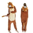 thumbnail image 5 of Pijamas de franela con dibujos de dinosaurios, pijamas de animales, pijamas de pareja, ropa de hogar para hombres y mujeres, 5 of 5