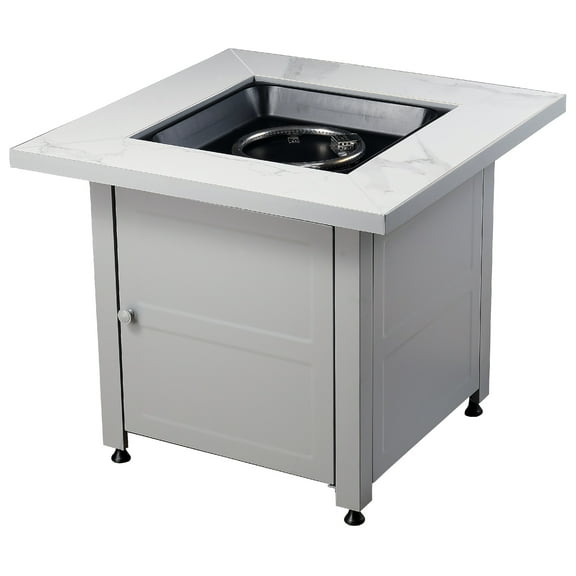 Endless Summer 30 inch Fire Pit with Cover, Black Glass