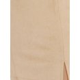 thumbnail image 2 of High Waist Mini Suede Skirt with Slit, 2 of 6