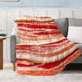 thumbnail image 2 of Yibo Food Bacon Blanket Flannel Soft and Comfortable Anti-static Bed Sofa Blanket, 2 of 7