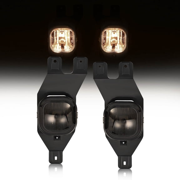 Kojem Fog Lights Lamps w/Bulb for 2001-2004 Ford Excursion F250 F350 F450 Super Duty Smoke Lens