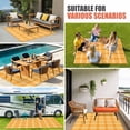 thumbnail image 4 of Orange Yellow Check Outdoor Rug for Patio/Deck/Porch, Non-Slip Large Area Rug 3 x 5 Ft, Fall Farmhouse Buffalo Plaid Indoor Outdoor Rugs Washable Area Rugs, Reversible Camping Rug Carpet Runner, 4 of 8