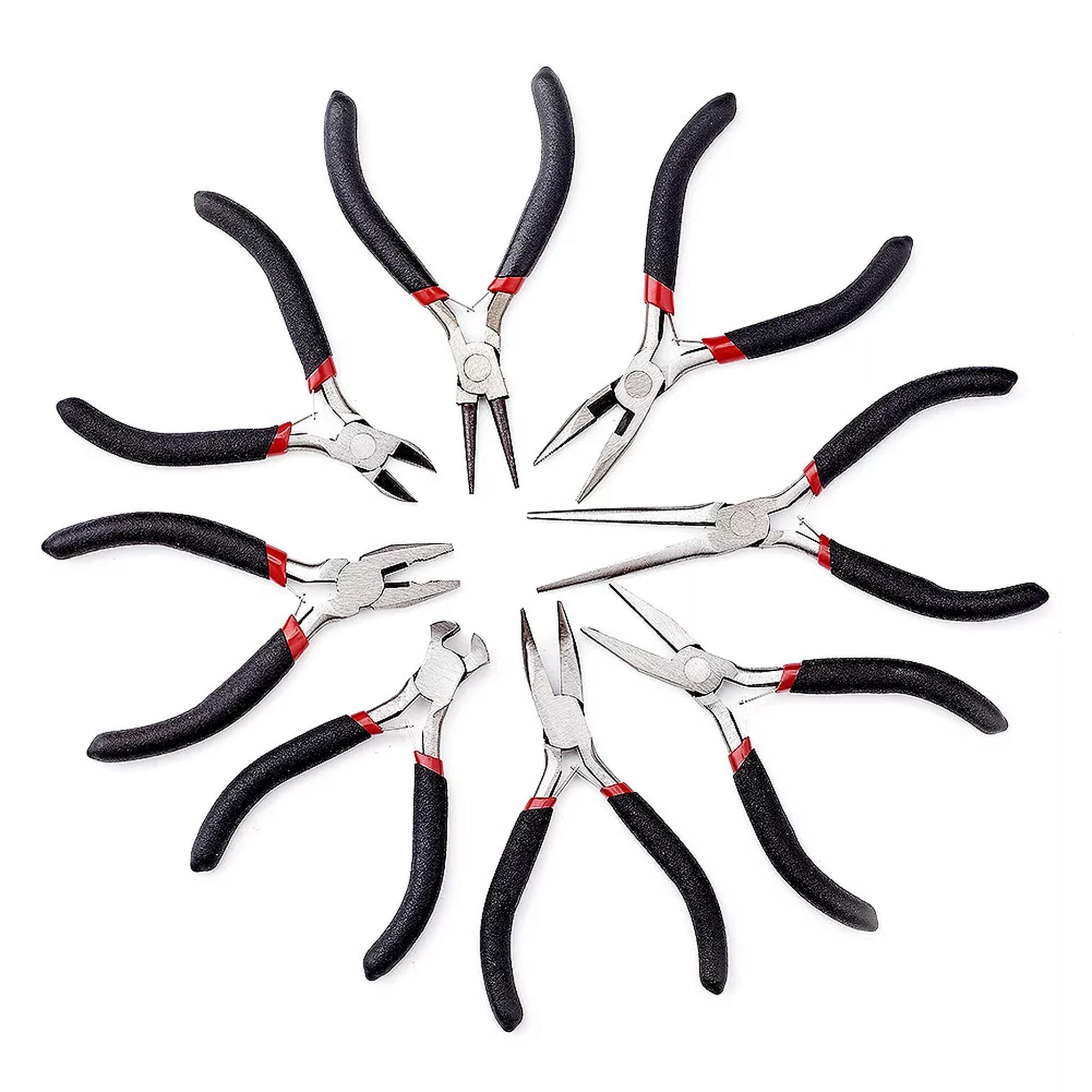 U8MO 8pcs/Set Professional Beading Jewelry Pliers Kit Strong Multi-Purpose Hand Tools