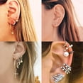 thumbnail image 3 of Conjunto De Pendientes De Oro Bohemio Vintage Metal Gota Accesorios Para Mujer, 3 of 4
