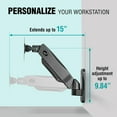 thumbnail image 5 of ELG F410 Full Motion Monitor Wall Mount Arm Gas Spring 17”-35” Swivel Tilt Height Adjustable VESA 75/100, 5 of 9