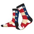thumbnail image 2 of Vsdgher American Flag Map Unisex Crew Socks Lightweight Breathable Ventilation Ankle Socks, Mid-calf socks for Daily, 2 of 7