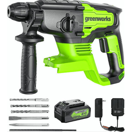 

Greenworks 24V Lithium-ion Brushless SDS 2J Heavy Duty Rotary Hammer Drill