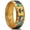 Gold, variant on 316L Stainless Steel Wedding Band - Viking Men Ring Tree of Life Rune Design and Abalone Shell Inlay, 8mm Men Ring Vintage Grey Finish Hypoallergenic and Comfort Fit Size 10