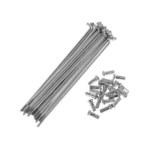 20 Set 13G Bicycle Spokes 123mm Bike Wheel Spokes 304 Stainless Steel Silver Tone