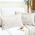 thumbnail image 2 of Decorative Throw Pillow Covers 12x20 Inch Light khaki Pillow Covers for Couch Sofa Living Room Bedroom,Farmhouse Outdoor Throw Pillow Cover,Modern Geometric Linen Square Throw Pillow Case Set of 4, 2 of 6