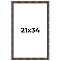 21x34 Frame Gold Real Wood Picture Frame Width 1.5 inches | Interior Frame Depth 0.5 inches |