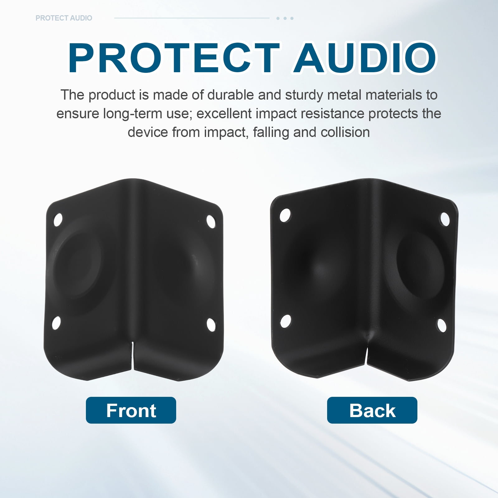 Uxcell 16Pcs Speaker Cabinet Corners Protector 51x50x74mm Metal Stackable Guard Wrap Angle Case Edge Box Protection for Stage DJ Audio Sound Case