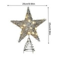 thumbnail image 5 of Christmas Tree Toppers with Lights Christmas Tree Top Star Iron Luminous Five-pointed Star Light Tree Top Star Pendant, 5 of 7