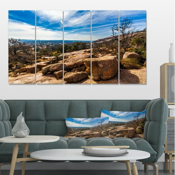 Boulders of Legendary Enchanted Rock - Landscape Canvas Art Print