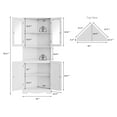 CodYinFI Tall Corner Corner Bathroom with Doors and
