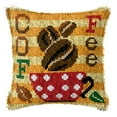 thumbnail image 1 of Rongfmy Latch Hook DIY Cushion Cover Rug Carpet Making Embroidery Coffee Cup, 1 of 6