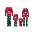 thumbnail image 1 of SUNSIOM Family Matching Christmas Sleepwear Set Tree Print Long Sleeve Round Neck Tops/Romper Trousers Pajama Set, 1 of 10