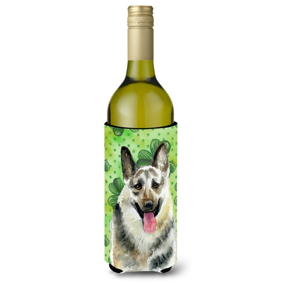 Carolines Treasures BB9823LITERK East-European Shepherd St Patricks Wine Bottle Beverge Insulator Hugger  Wine Bottle