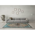thumbnail image 3 of Ahgly Company Indoor Rectangle Persian Light Blue Traditional Area Rugs, 2' x 4', 3 of 4