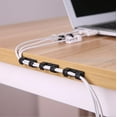 thumbnail image 2 of Wovilon Black 20Pc Self-Adhesive Desktop Cable Organizer Fixing Clamp Household Tool Set, 2 of 9