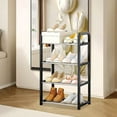 thumbnail image 4 of Tupukom 4-Tier Storage Shelves Shelves Organizer for Pantry Kitchen and Closet for Kitchen Pantry Closet Bath Laundry,Black, 4 of 6