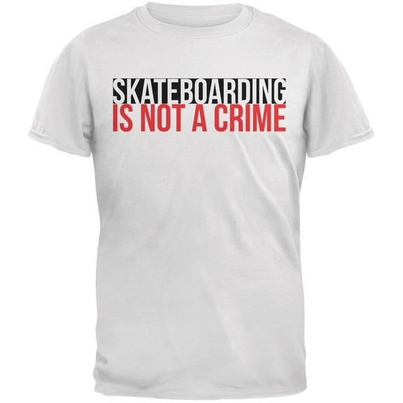 Old Glory Mens Skateboarding Is Not A Crime Short Sleeve Graphic T Shirt