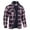 Wine, variant on cllios Men's Quilted Lined Jackets Plus Size Plaid Outerwear Fall Button Down Shirt Jacket Modern Fit Long Sleeve Outdoor Work Jacket