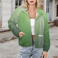 thumbnail image 3 of Jackets for Women Winter Coat Jackets Flannel Stand Collar Jacket(Gradient Green Gray,Size:S-4XL), 3 of 7