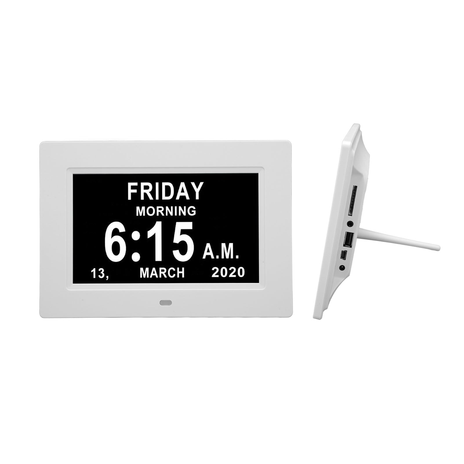 Large Digital Clock 7 Inch Screen, Digital Calendar Alarm Clock